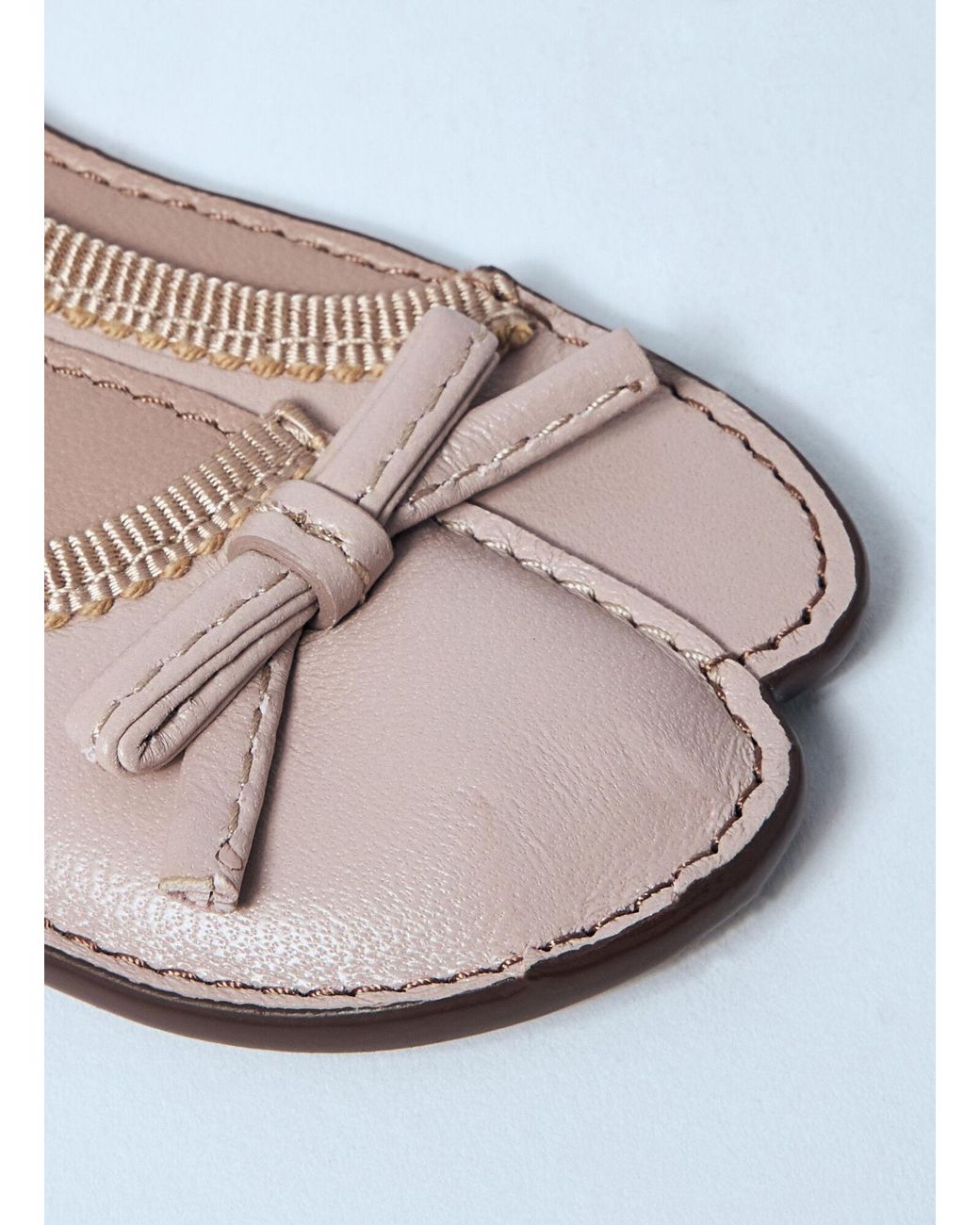Miu Miu Blue Miu Ballet Leather Keychain