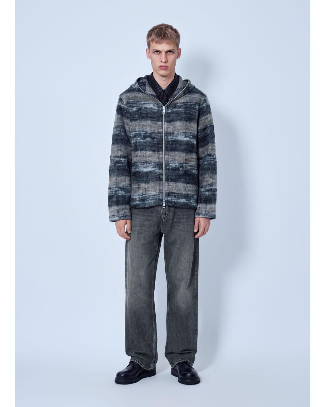 Our Legacy Blue Full Zip Hood for men