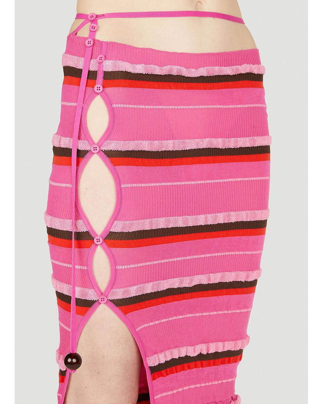 Jacquemus Pink La Jupe Maille Concha Skirt