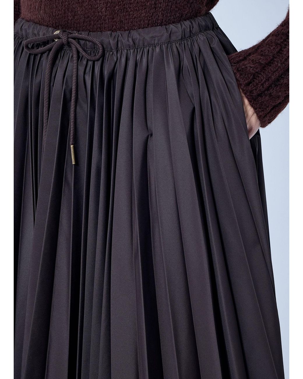 Moncler Blue Pleated Midi Skirt