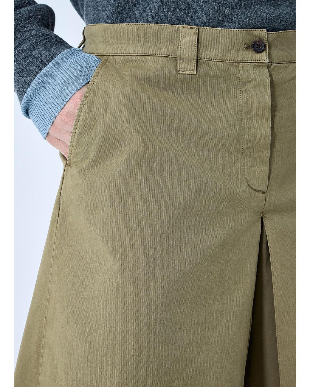 Miu Miu Natural Garment-Dyed Skirt