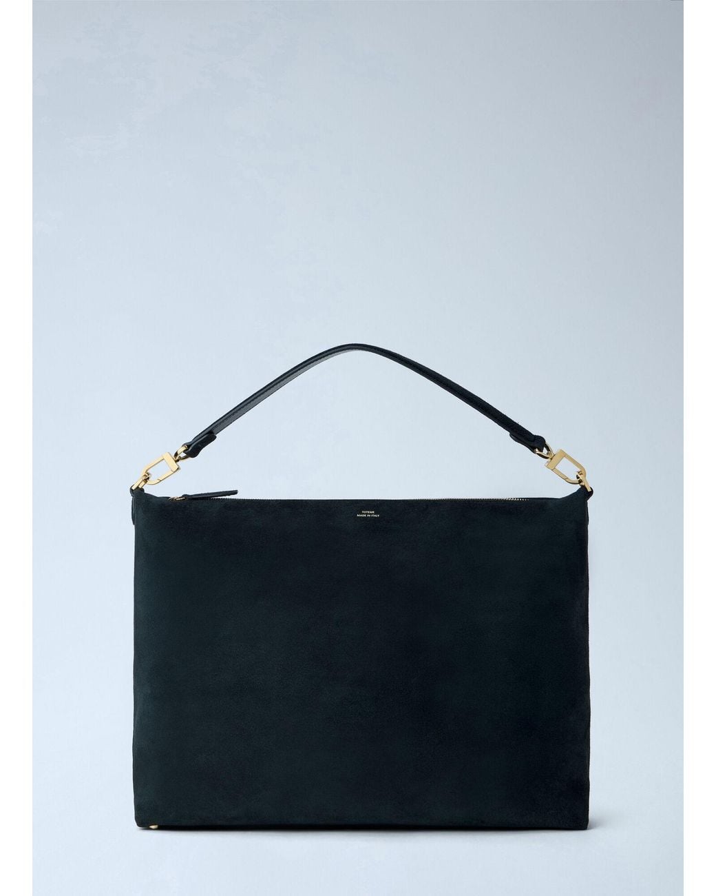 Totême Blue Medium Bevel Suede Shoulder Bag