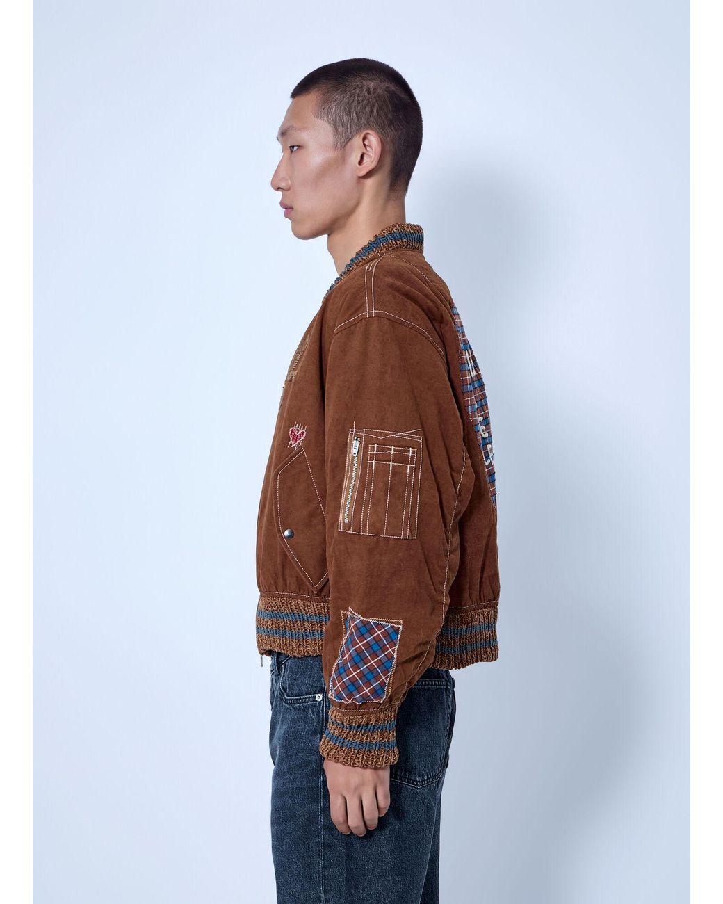STORY mfg. Blue Seed Bomber Jacket for men