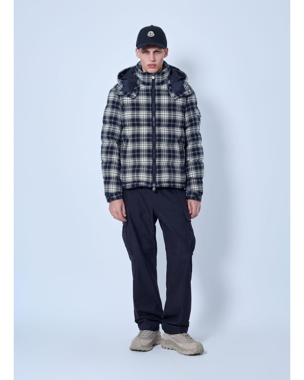 Moncler Blue Airor Hooded Down Jacket for men