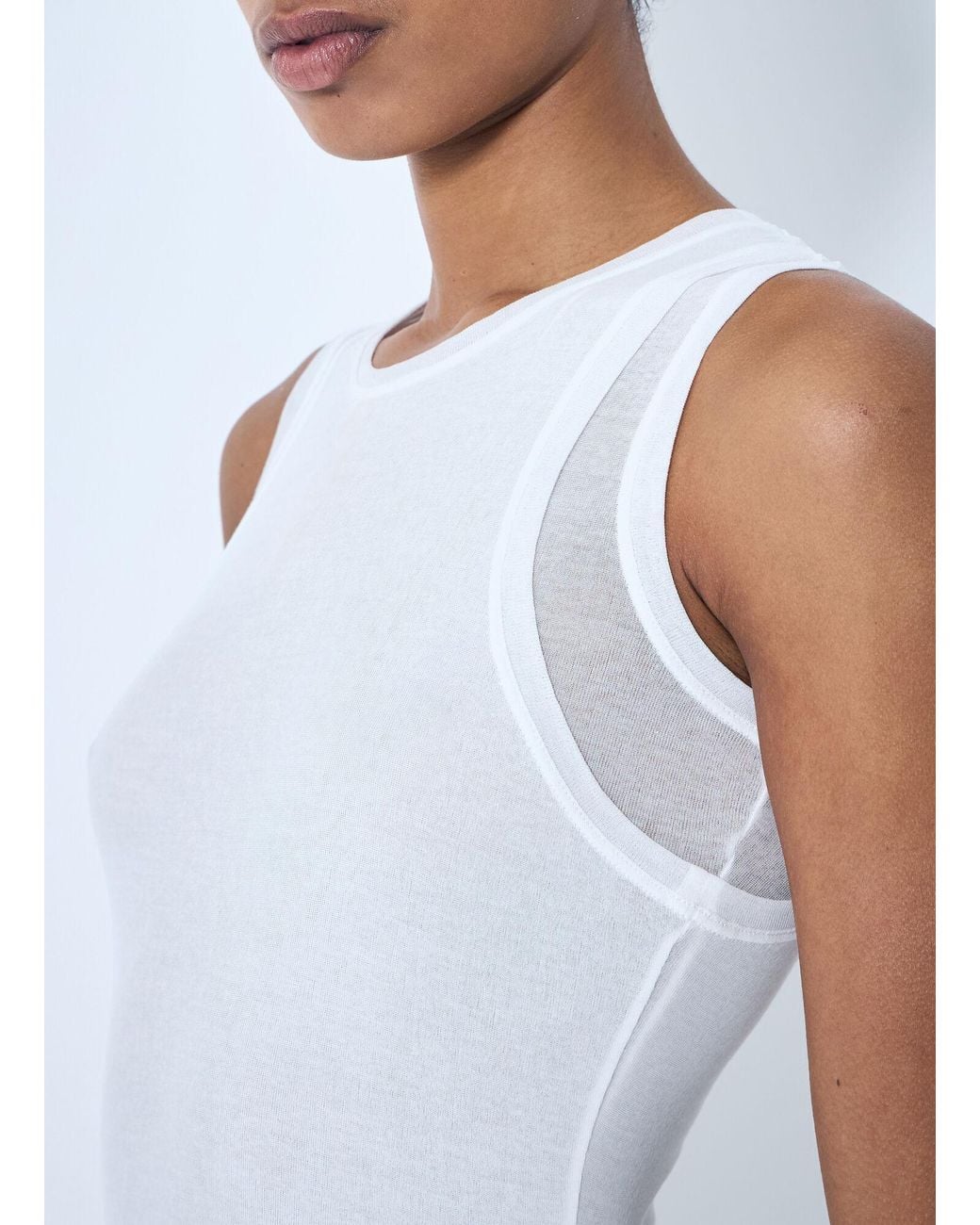 Jil Sander White Layered Midi Dress