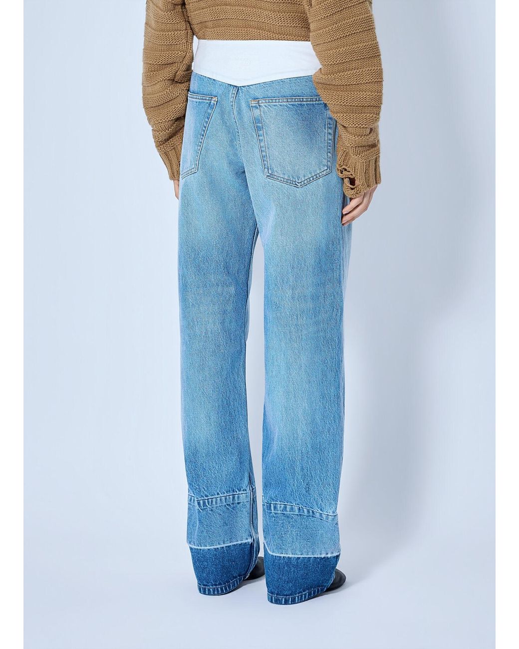 MM6 by Maison Margiela Blue Wide-Leg Denim Jeans