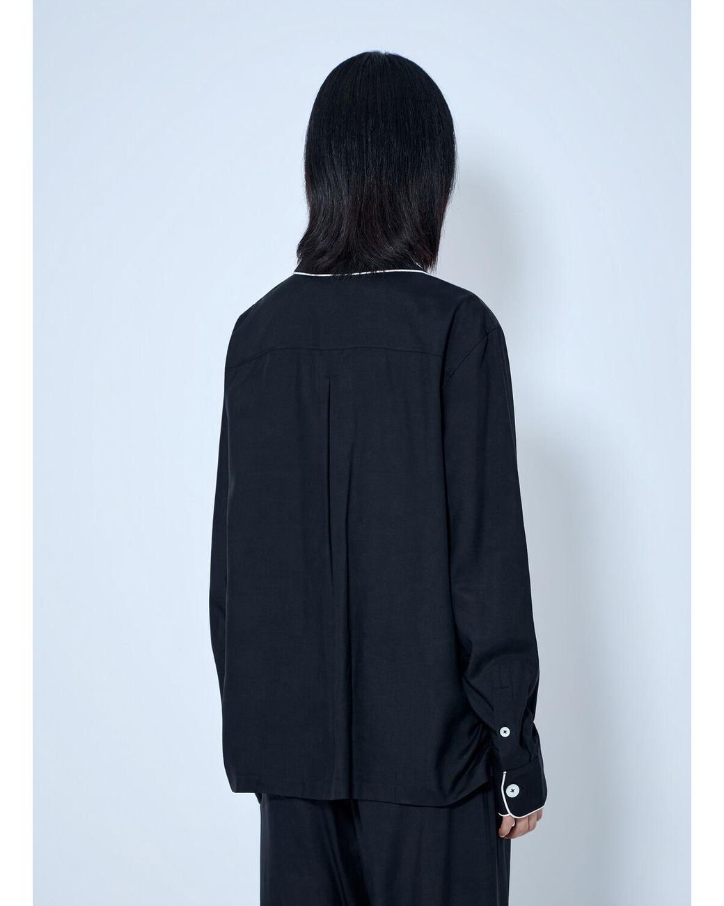 Totême Blue Piped Pj Top