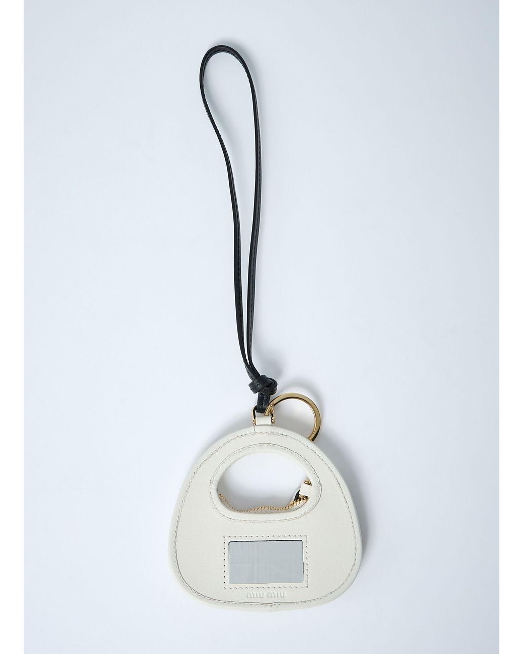 Miu Miu Blue Wander Leather Keyring