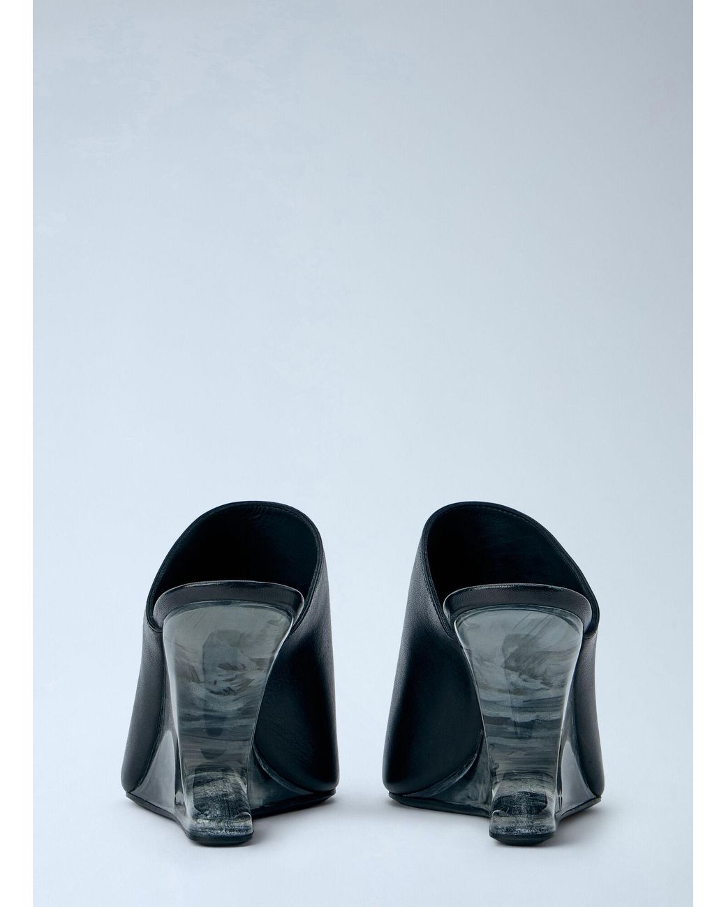 Rick Owens Blue Cantilever 8 Sabot Sharp Mules