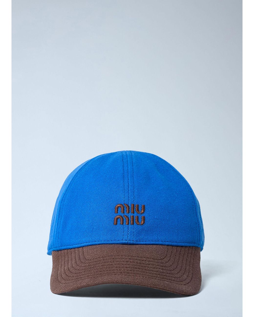 Miu Miu Blue Logo Motif Baseball Cap