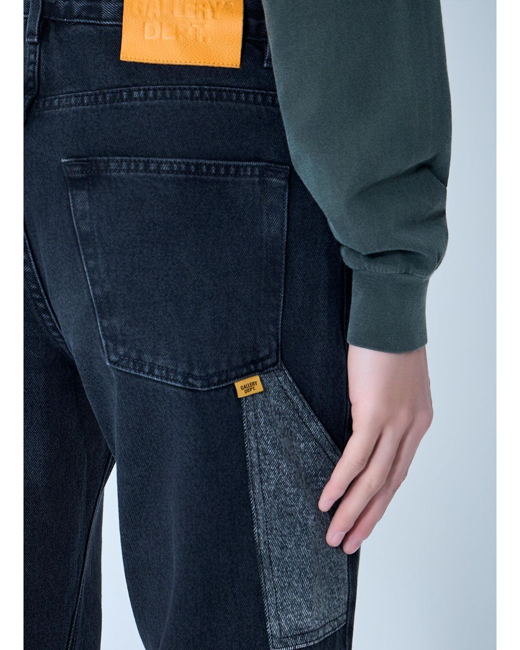 GALLERY DEPT. Blue Twisted Wide Leg Jeans for men