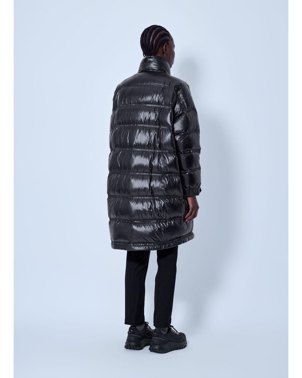Moncler Blue Rochelairs Hooded Long Down Jacket