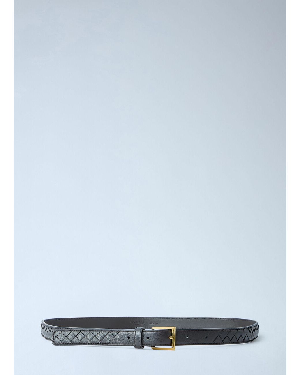 Bottega Veneta Blue Solo Leather Belt