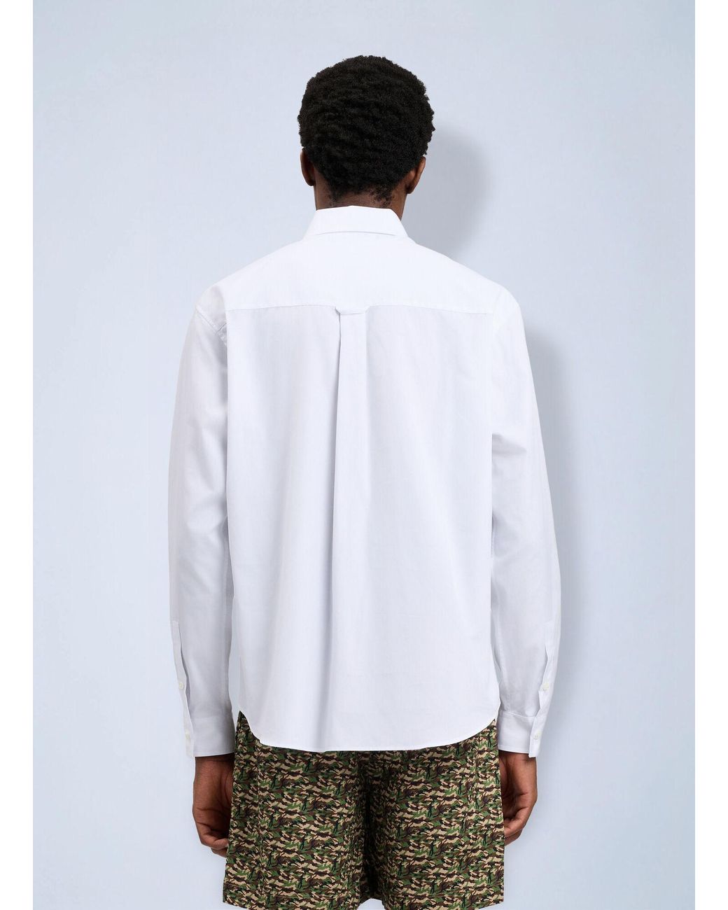 Palm Angels White Neck Logo Shirt for men
