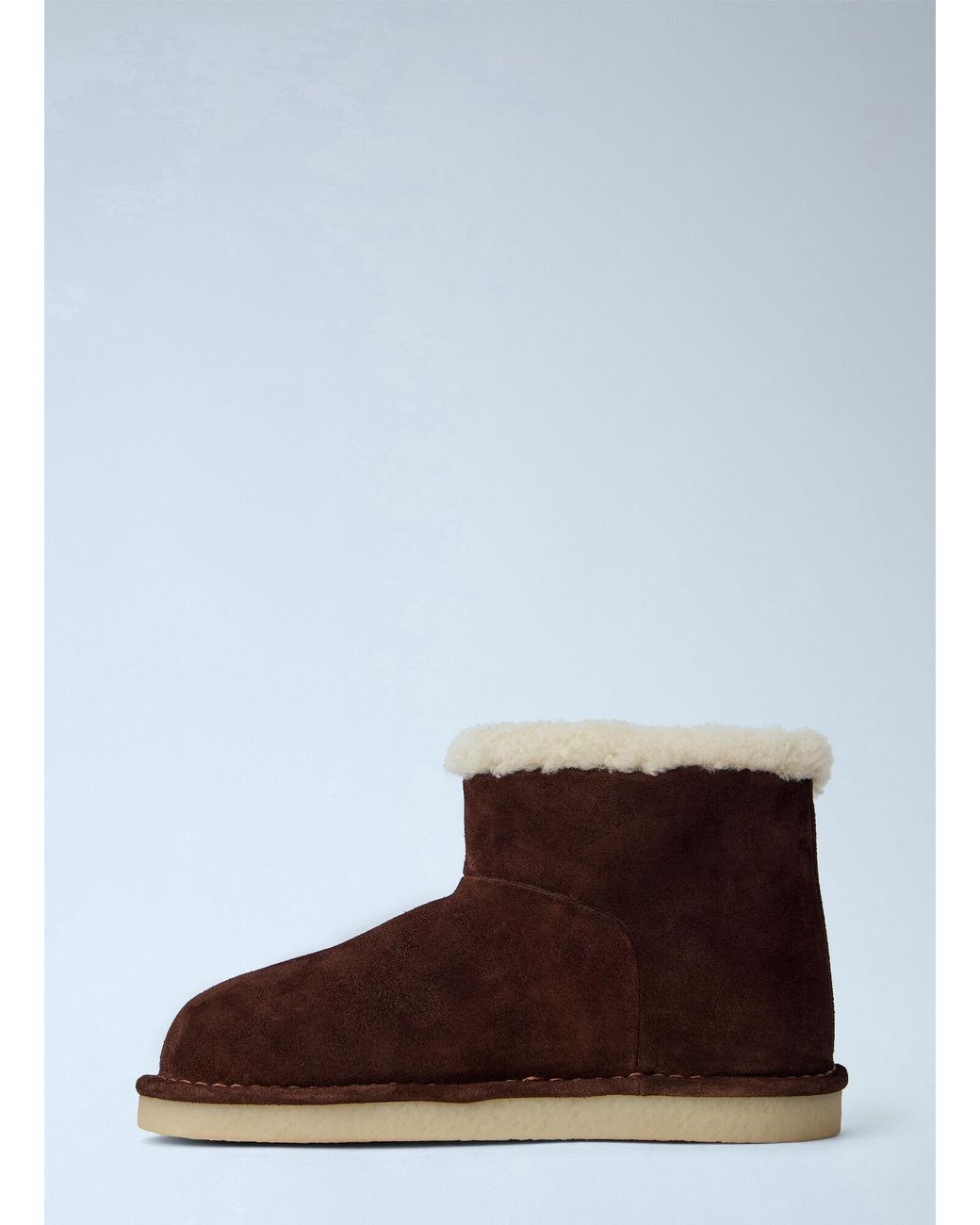 Miu Miu White Shearling-lined Suede Ankle Boots
