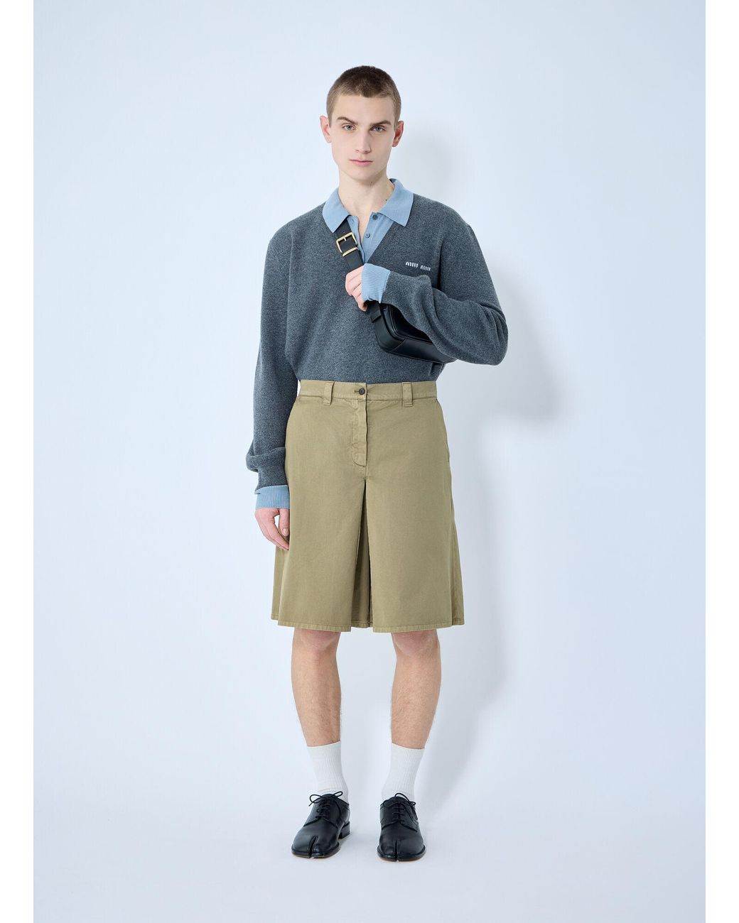 Miu Miu Natural Garment-Dyed Skirt