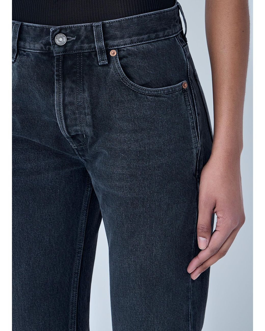 Saint Laurent Blue Straight High Rise Jeans