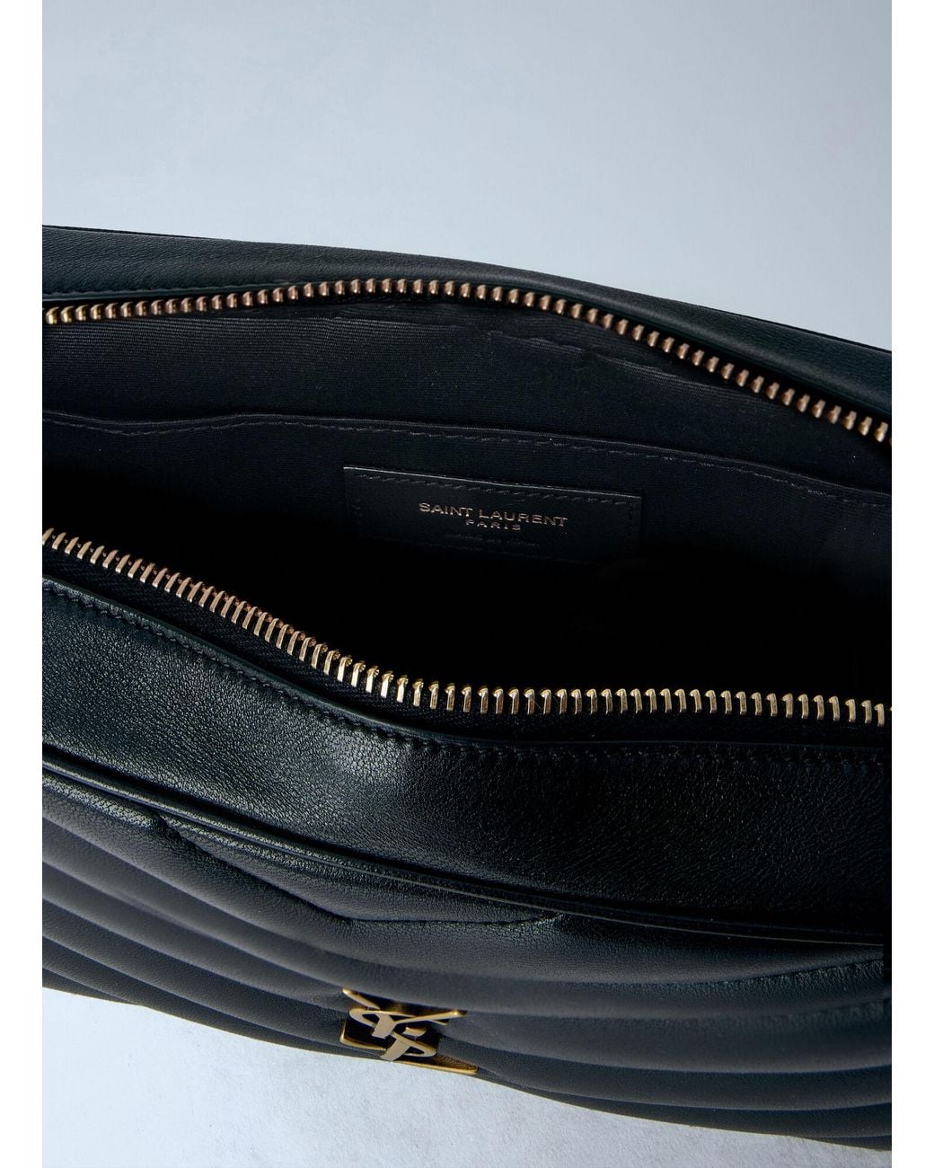 Saint Laurent Blue Matelassé Loulou Camera Bag
