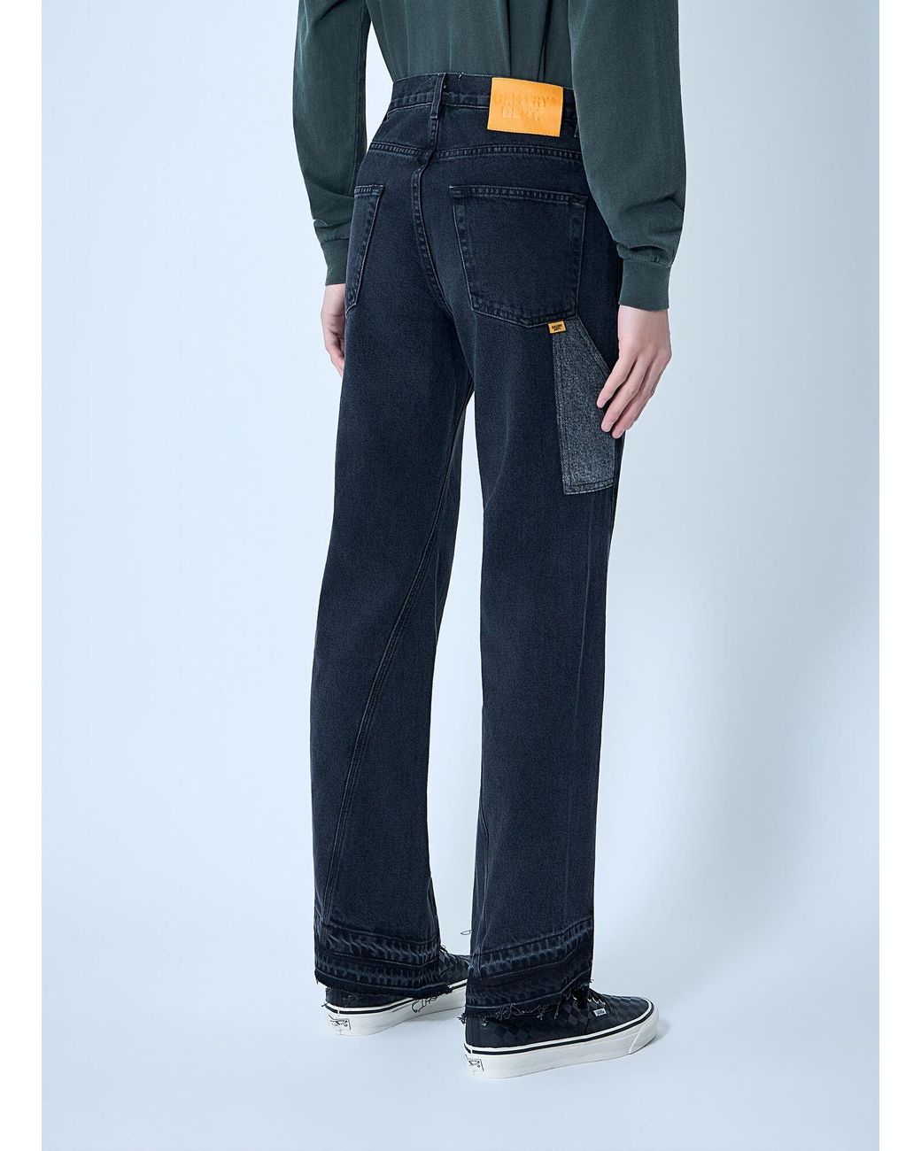 GALLERY DEPT. Blue Twisted Wide Leg Jeans for men