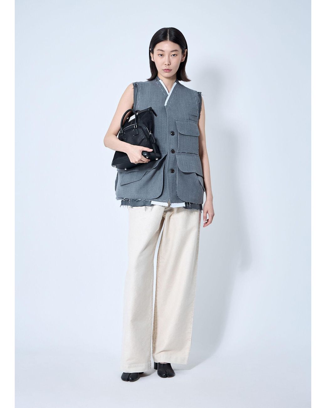 Maison Margiela White Wide Leg Pants