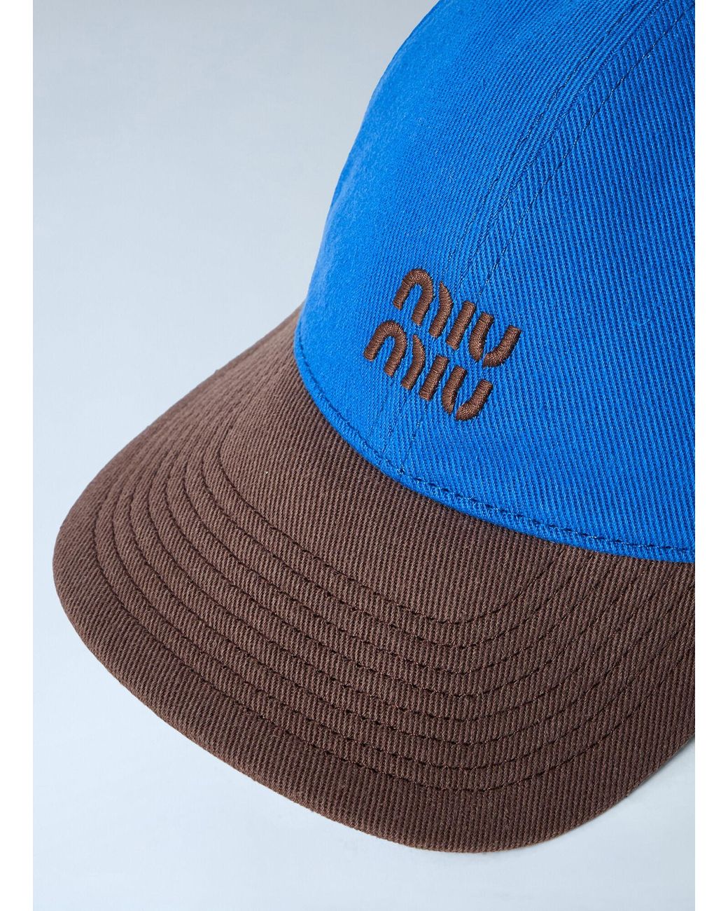Miu Miu Blue Logo Motif Baseball Cap