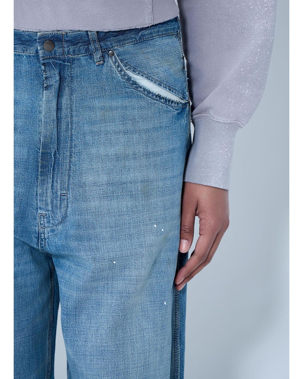 Maison Margiela Blue Wide-Leg Denim Jeans