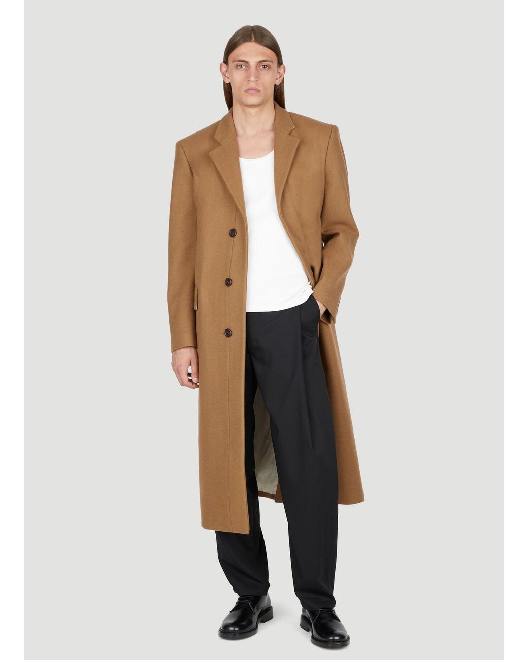 Diomene Natural Wool Coat for men