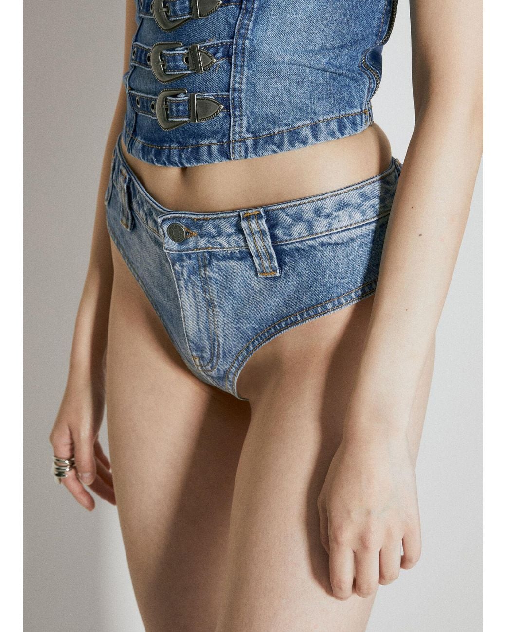 Guess Blue Micro Denim Shorts