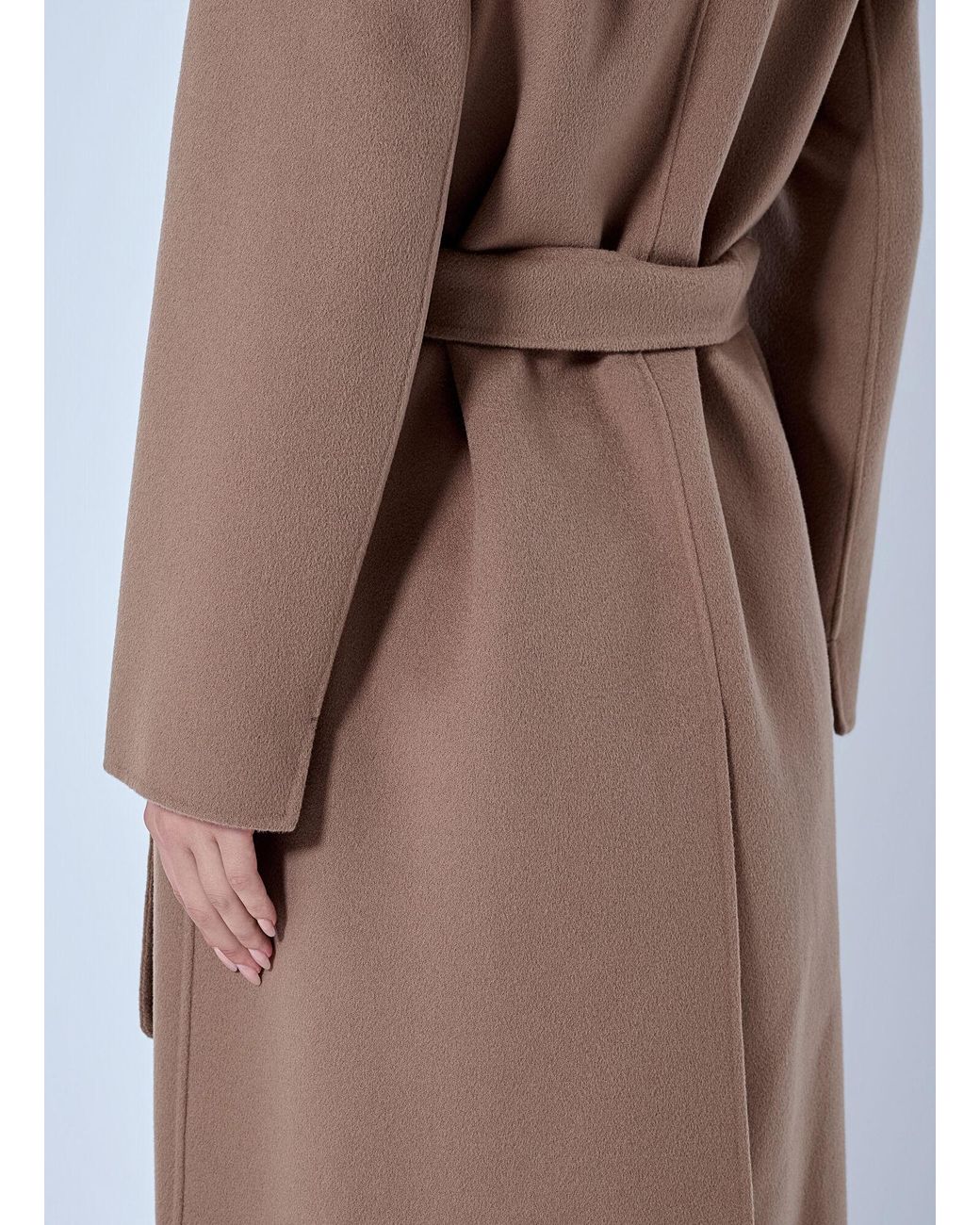 Max Mara Blue Belted Wool Coat