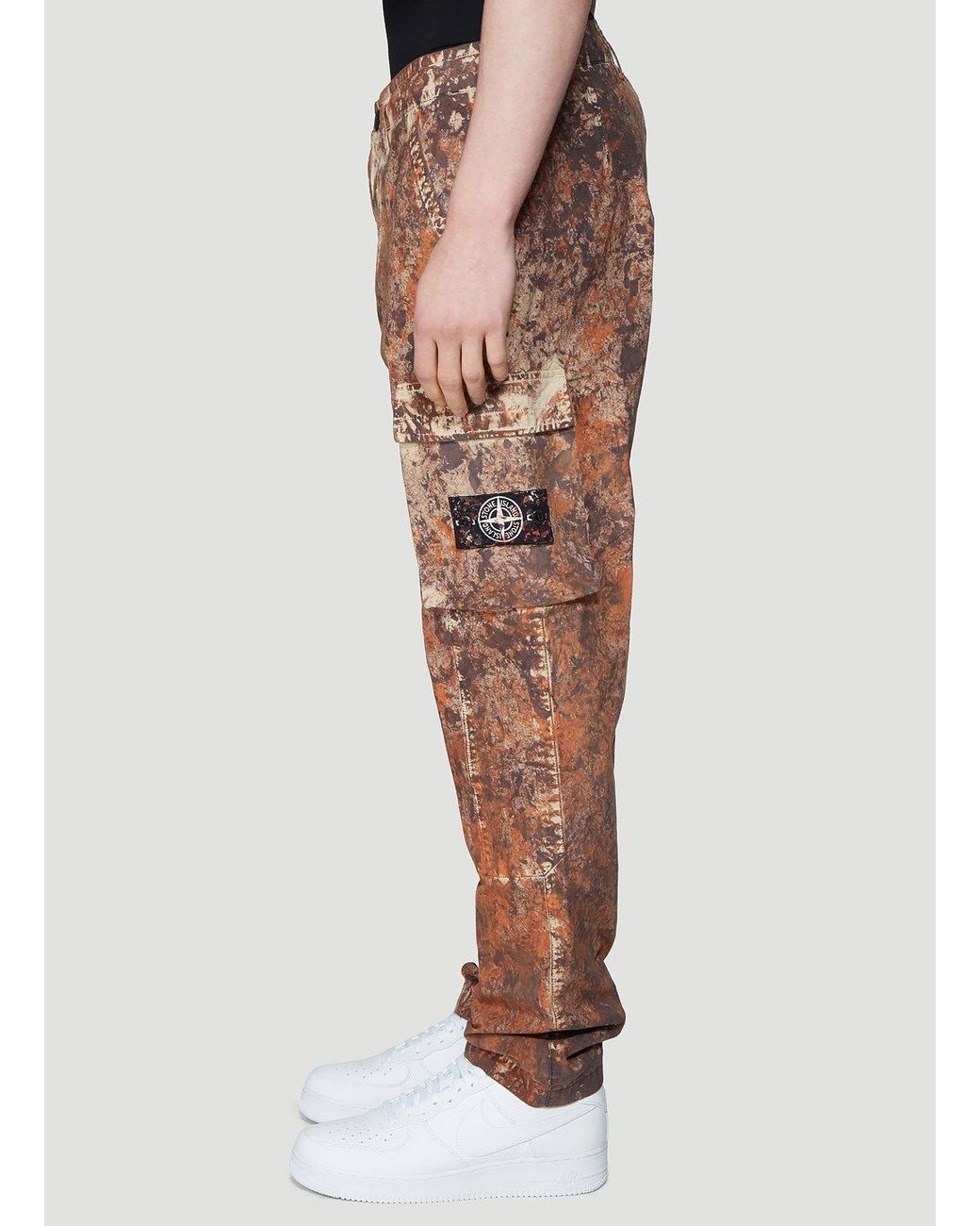 Stone Island Paintball Camo Cargo Trousers in Brown for Men | Lyst
