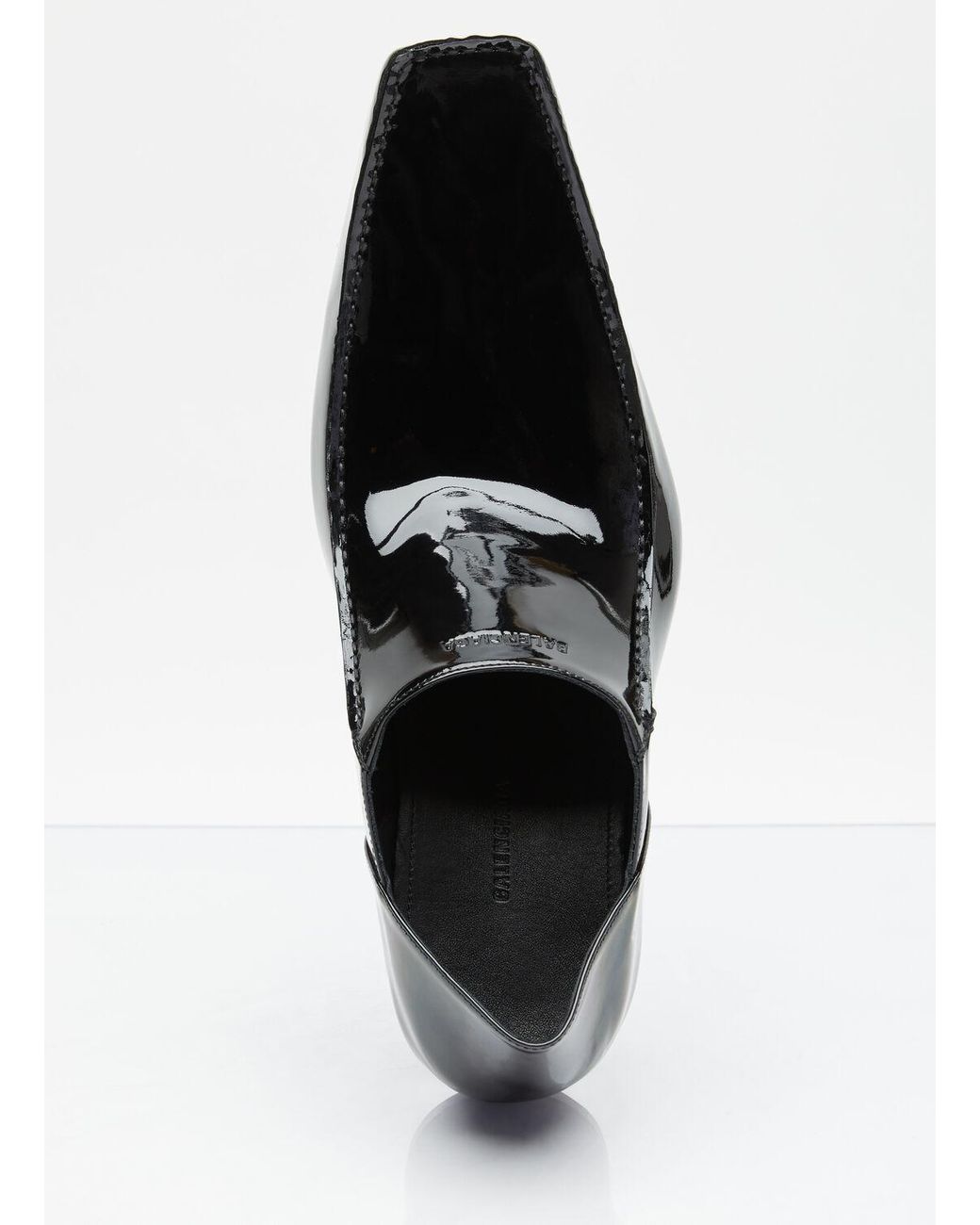 Balenciaga Romeo Collapsible-Heel Patent-Leather Loafers in  display picture 2