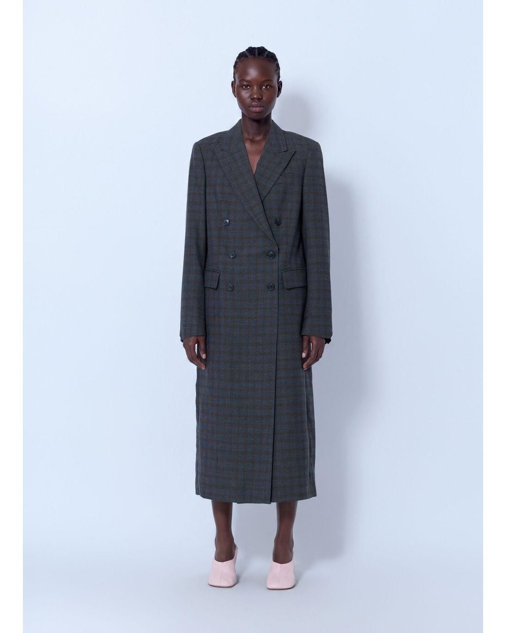 Dries Van Noten Blue Double Breasted Rarrysta Coat