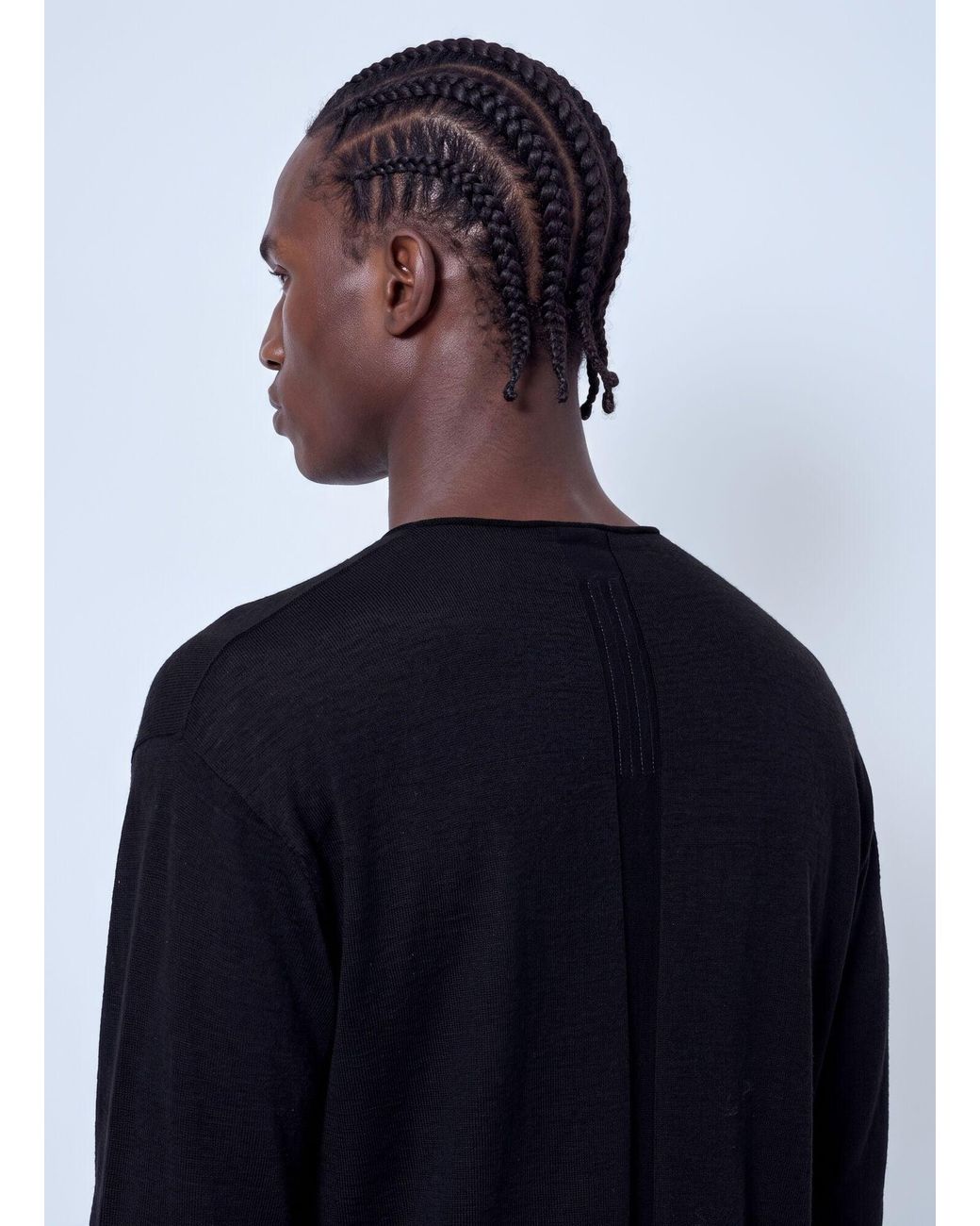 Rick Owens Blue Cut-Out Detail Sweater for men