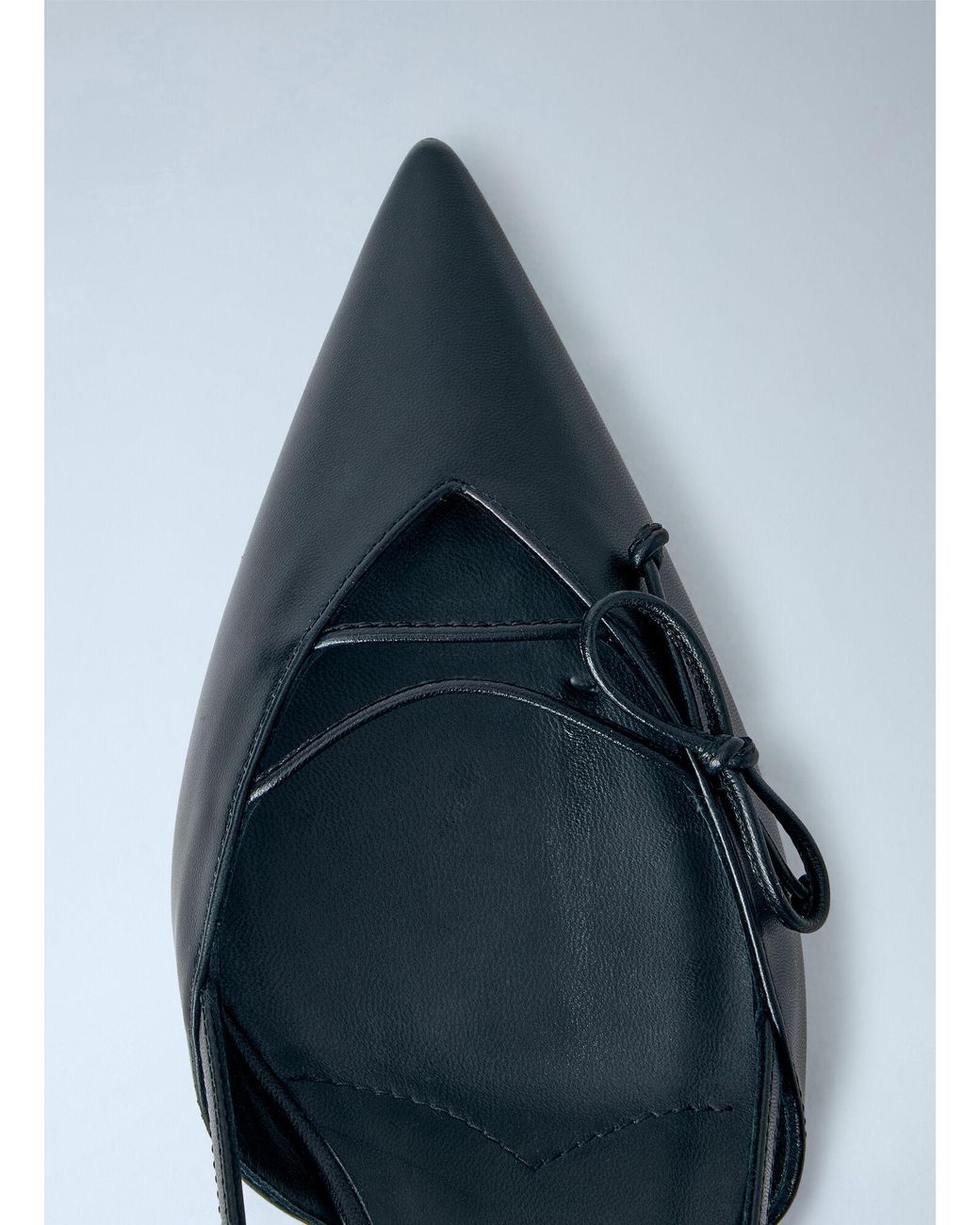 Prada Blue Side-Open Leather Pumps