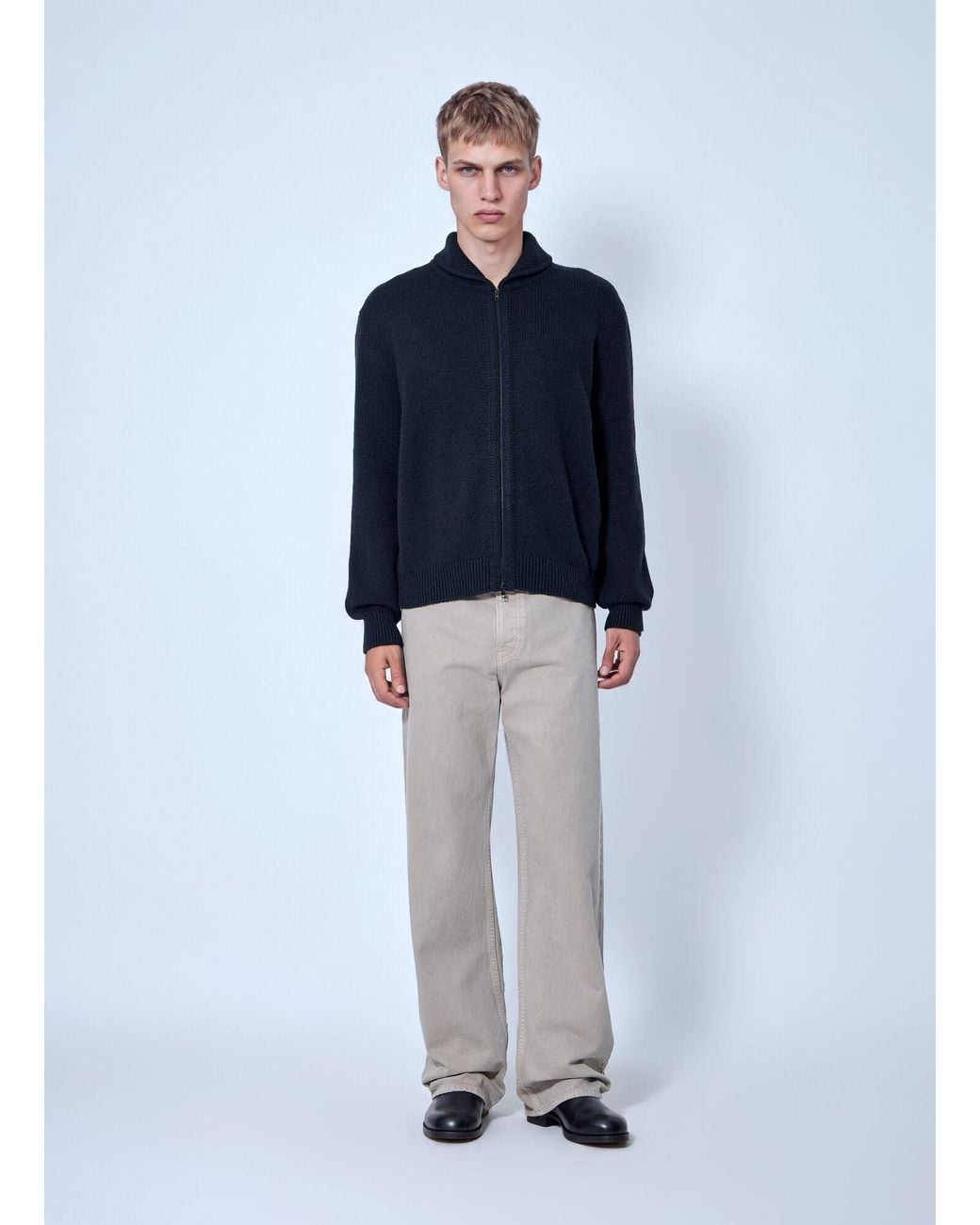 The Row Blue Buffalo Wool, Silk And Cashmere Cardigan for men