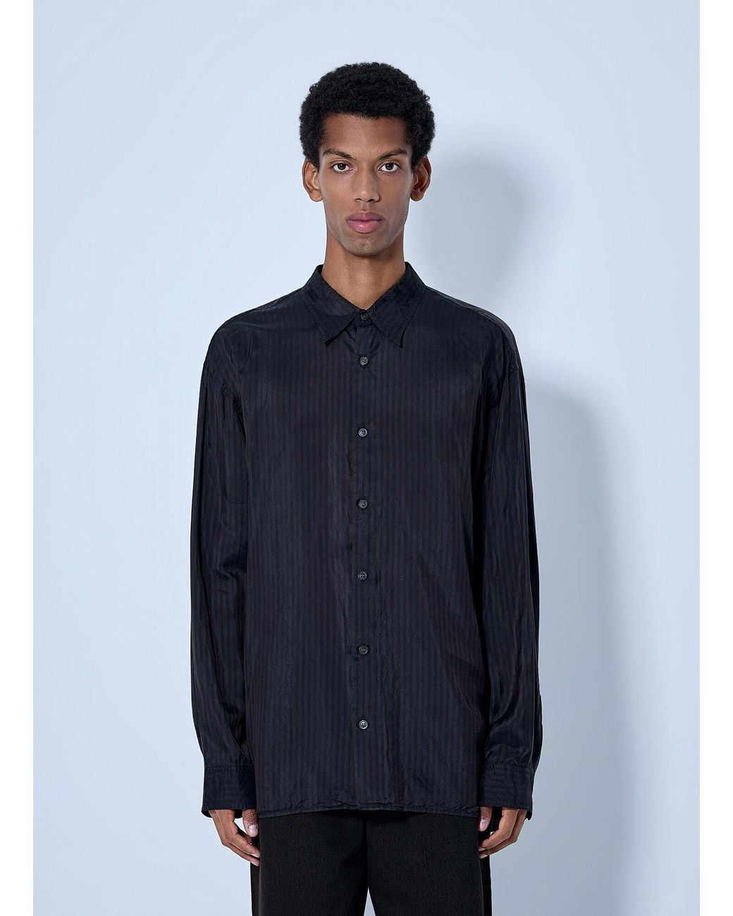Dries Van Noten Blue Croom Striped Shirt for men