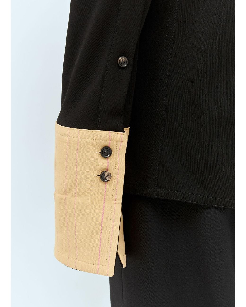 Bottega Veneta Black Fluid Long-Sleeve Shirt