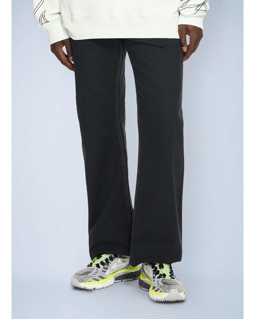 Off-White c/o Virgil Abloh Black Half Arrow Slim Relaxed Pants for men
