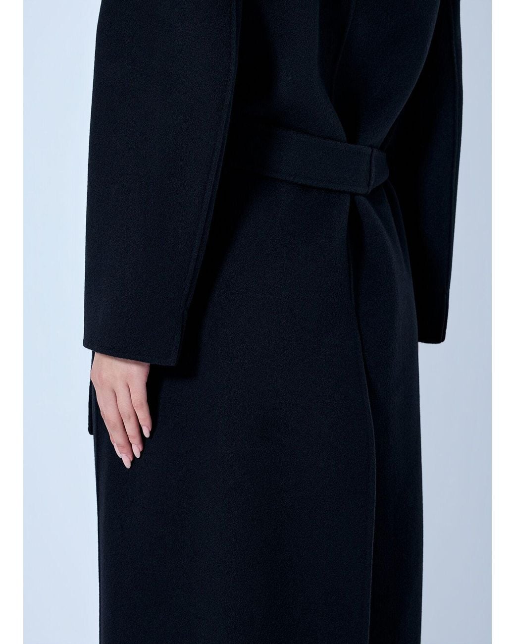 Max Mara Blue Belted Wool Coat