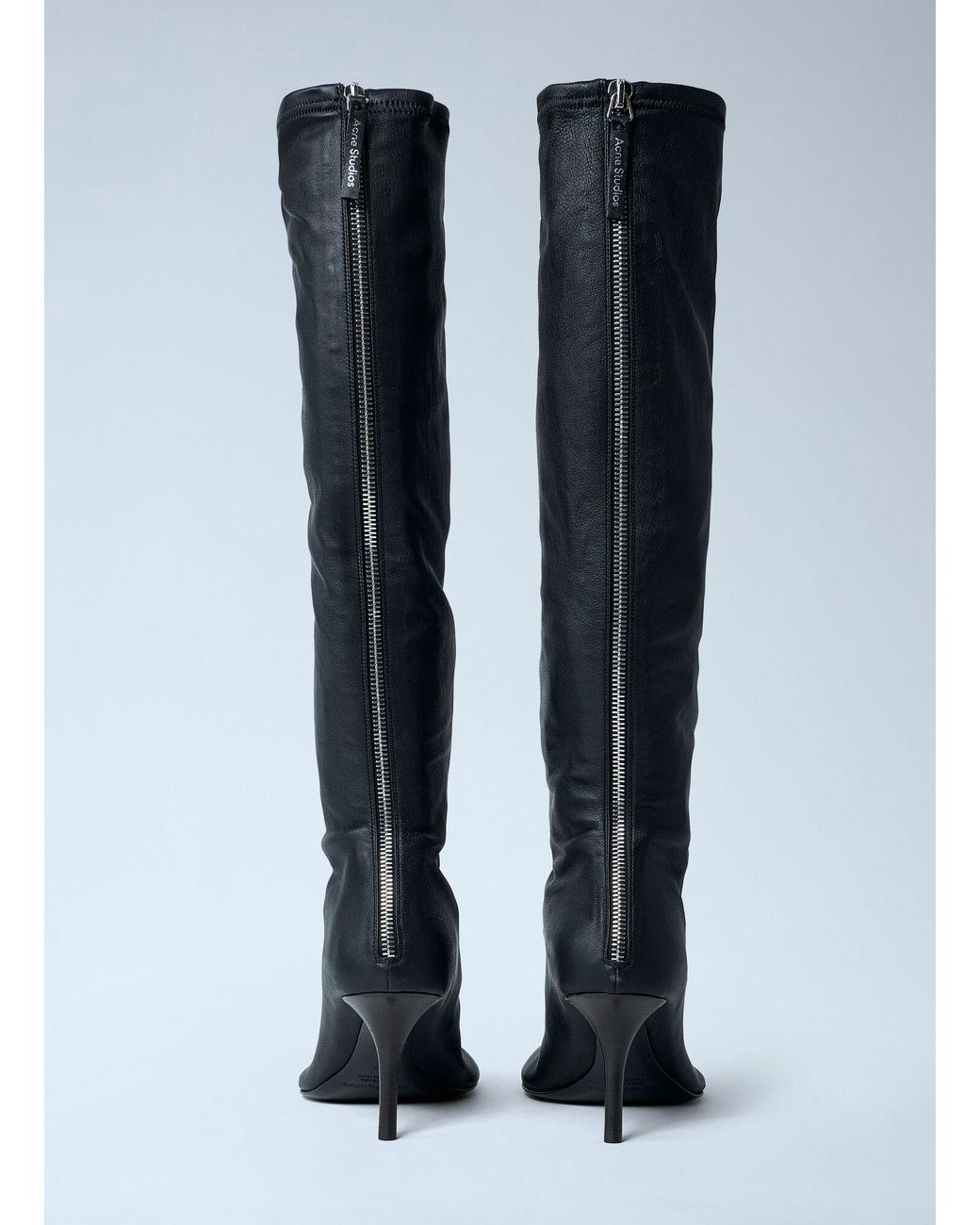 Acne Blue Knee-High Leather Boots