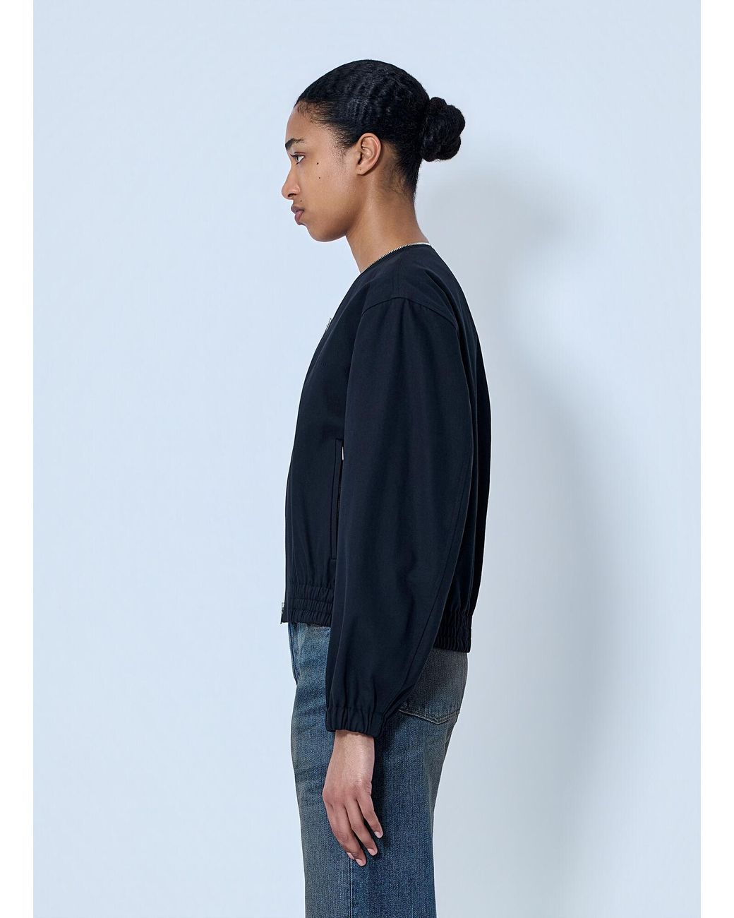 Alexander Wang Blue Zip-Up Bomber Jacket
