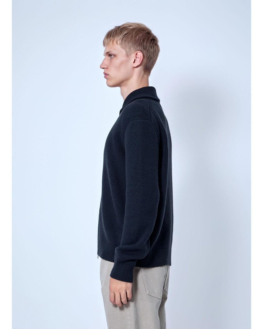 The Row Blue Buffalo Wool, Silk And Cashmere Cardigan for men