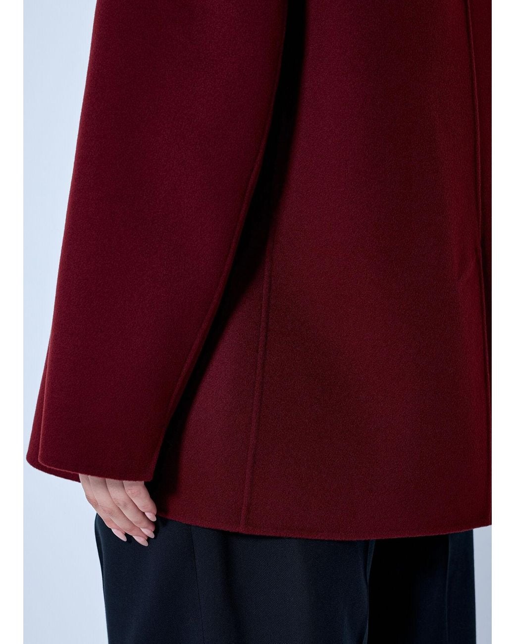 Max Mara Red Double-breasted Wool Coat
