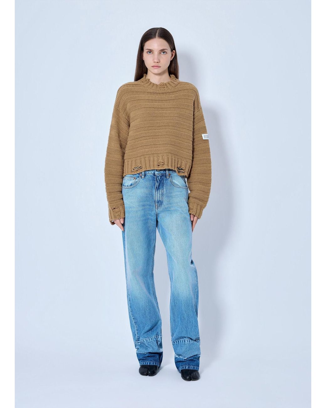 MM6 by Maison Margiela Blue Wide-Leg Denim Jeans