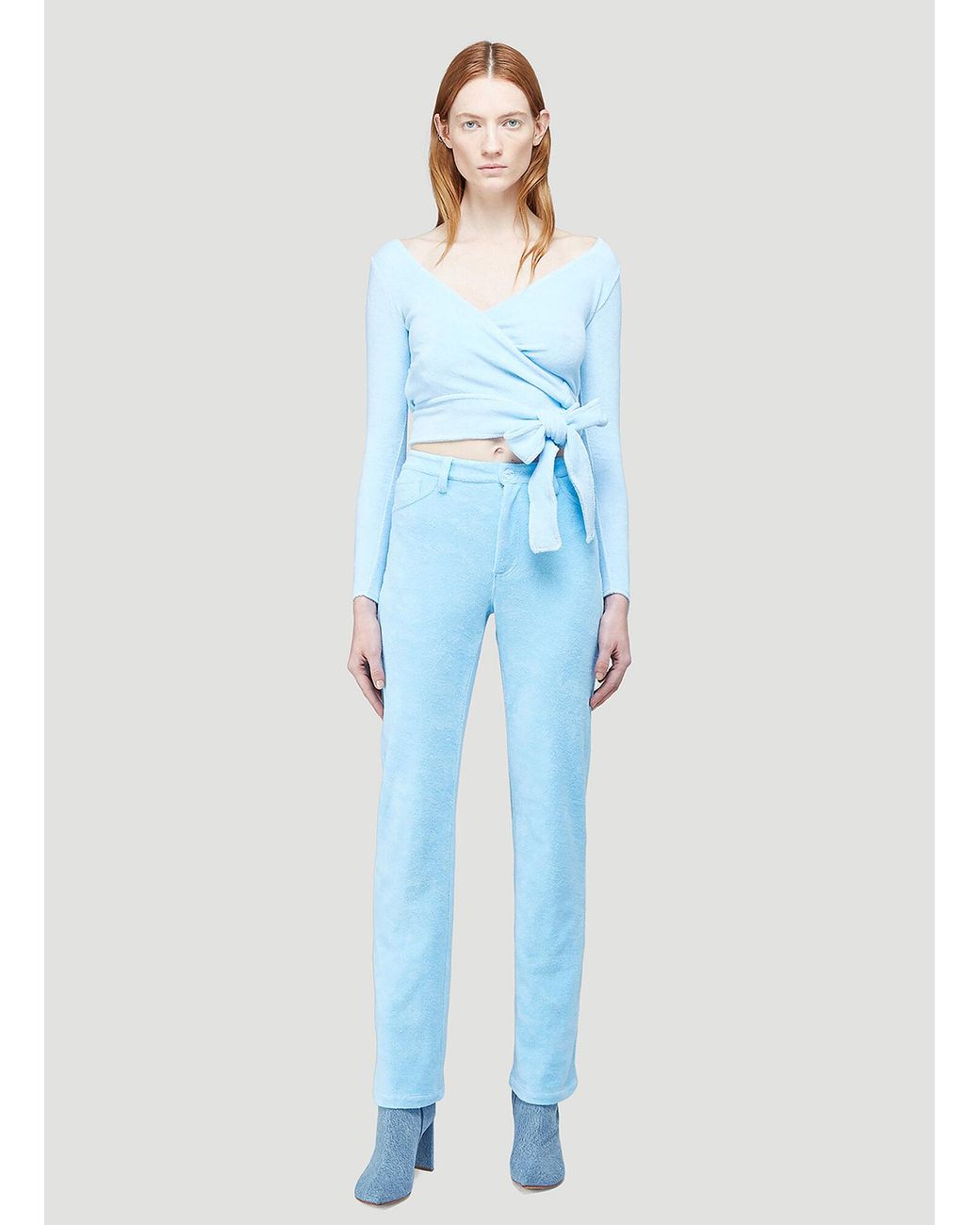 Maisie Wilen Blue Dramady Knitted Top
