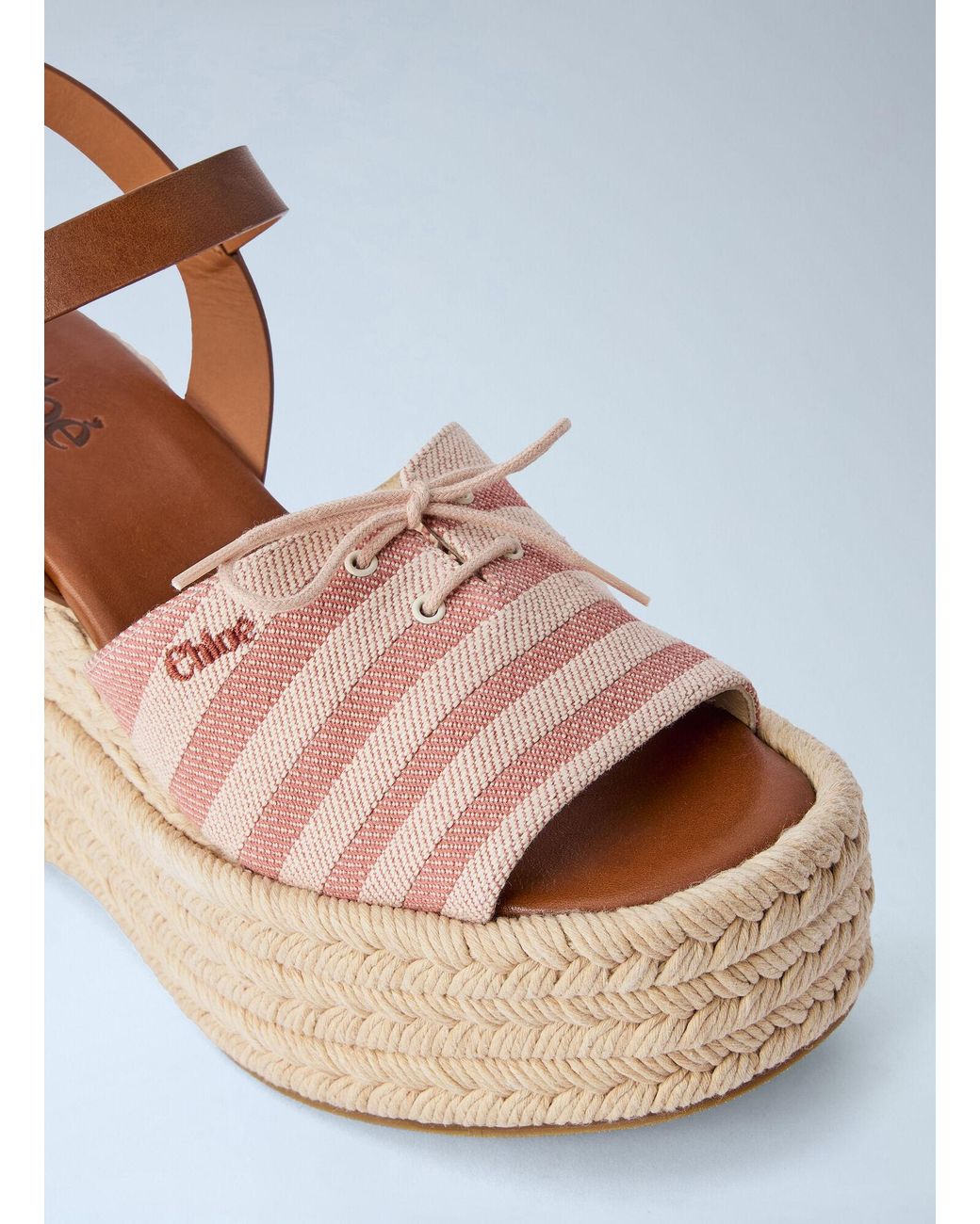 Chloé Blue Chloé Isla Wedge Espadrilles