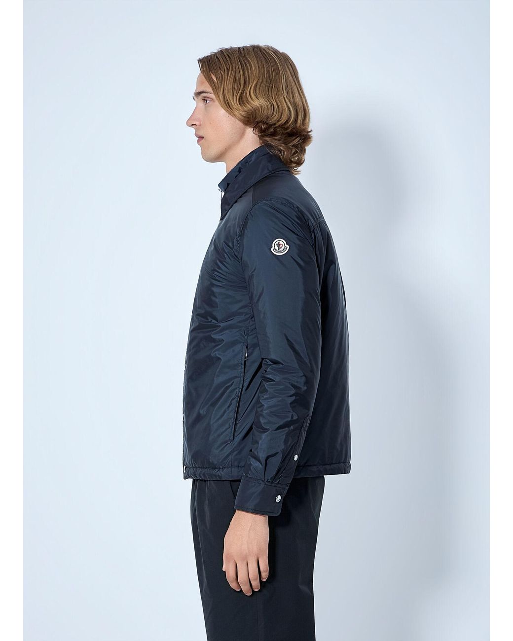 Moncler Blue Meridelle Down Shirt Jacket for men