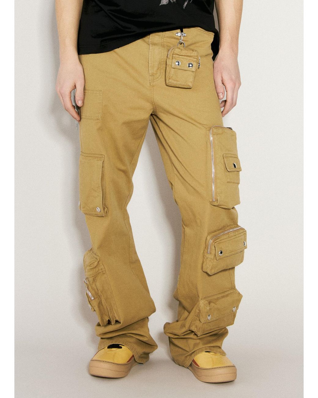 Lanvin x Future Yellow Utility Pockets Pants for men