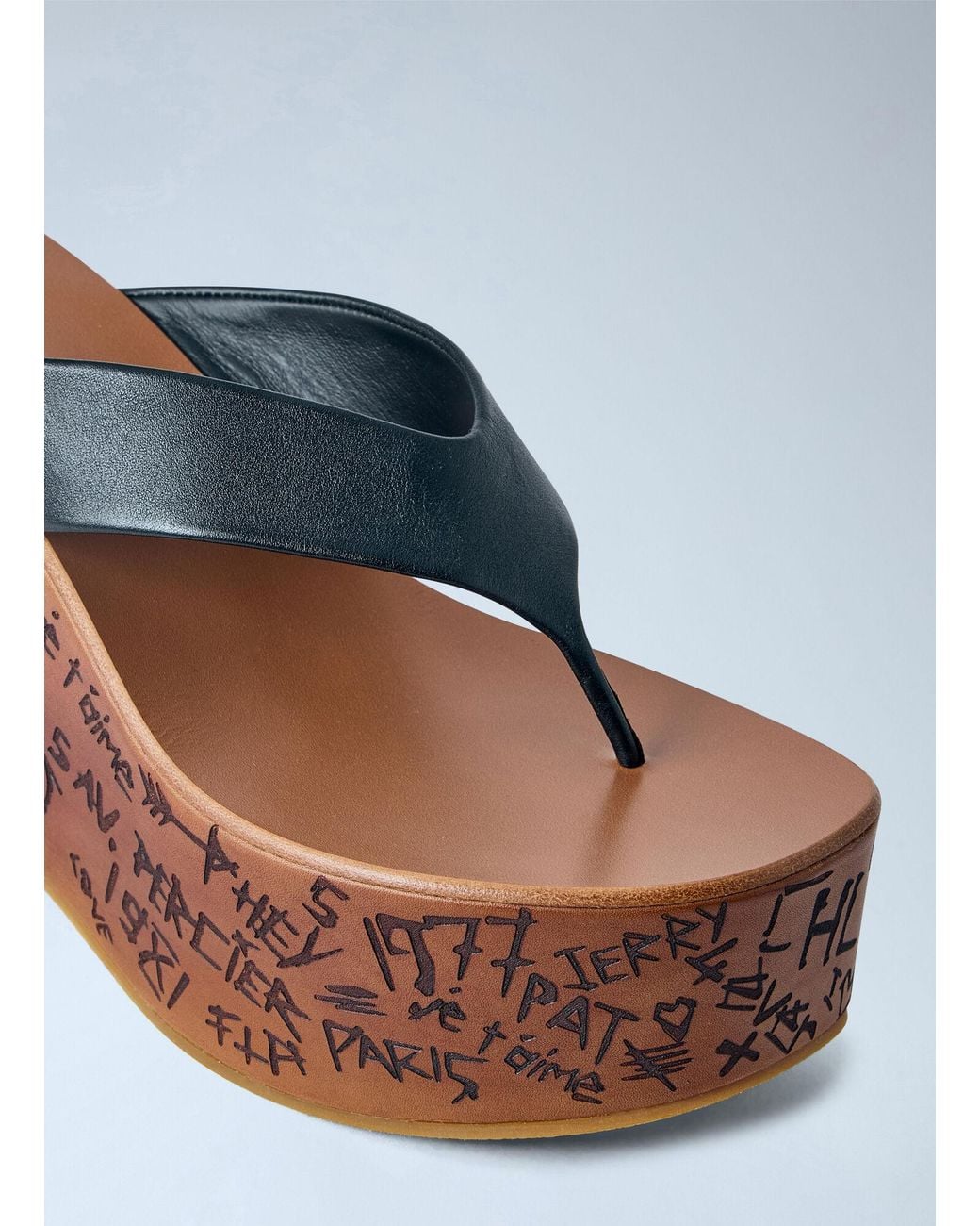Chloé Blue Maxime Wedge Sandals