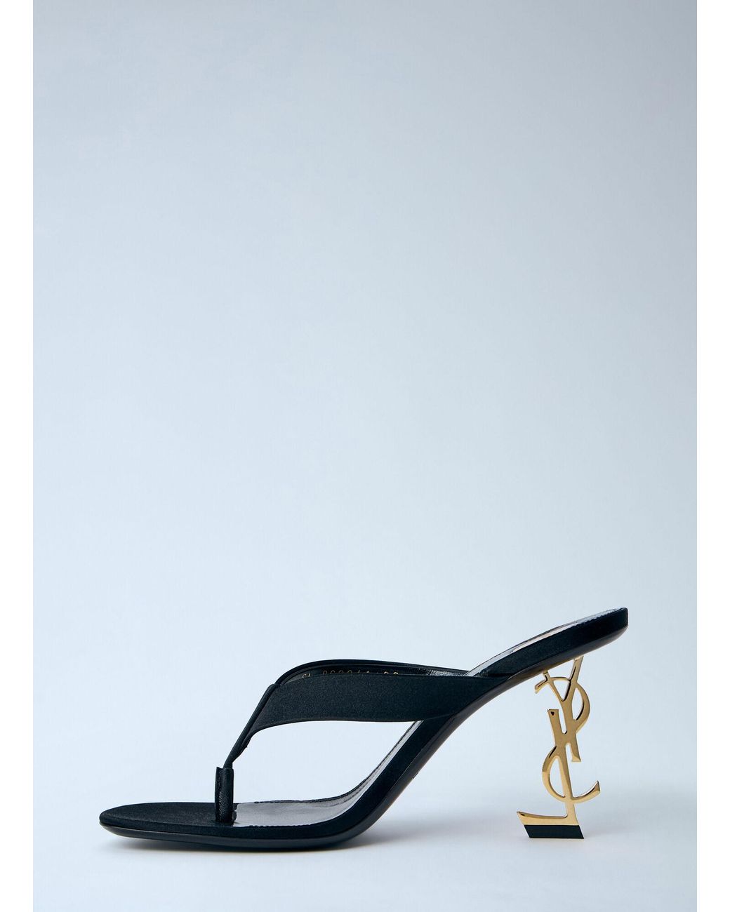 Saint Laurent Black Satin Opyum Mules